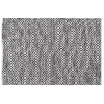 IXIA Alfombras^Alfombra Reversible De Poliéster Y Algodón Gris - Blanco 230 X 160 Cm