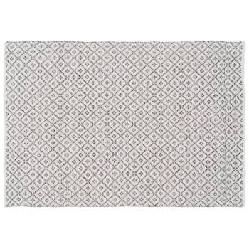 IXIA Alfombras^Alfombra Reversible De Poliéster Y Algodón Gris - Blanco 230 X 160 Cm