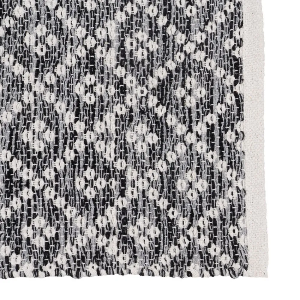 IXIA Alfombras^Alfombra Reversible De Poliéster Y Algodón Gris - Blanco 230 X 160 Cm