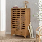 IXIA Muebles De Salón^Aparador Auxiliar 32 Cajones En Madera Natural 85,5 X 133 X 36,5 Cm