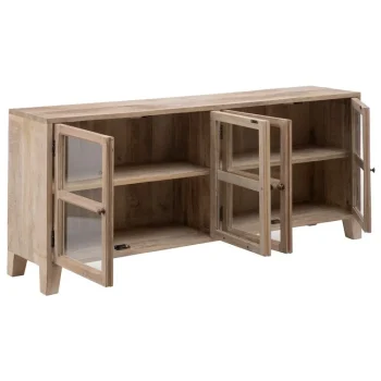 IXIA Muebles De Salón^Aparador Blanco Rozado Madera De Mango 160 X 35 X 71 Cm