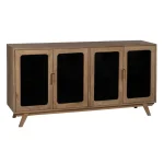 IXIA Muebles De Salón^Aparador Burnie 4 Puertas Vitrina Madera De Mango 162 X 83 X 41 Cm