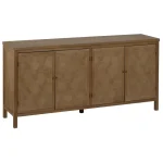 IXIA Muebles De Salón^Aparador De Madera De Paulonia Brayan 4 Puertas Color Natural 160 X 80 X 40 Cm