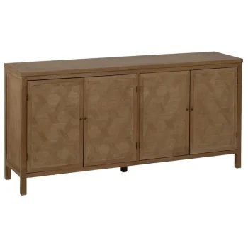 IXIA Muebles De Salón^Aparador De Madera De Paulonia Brayan 4 Puertas Color Natural 160 X 80 X 40 Cm