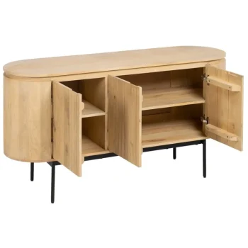 IXIA Muebles De Salón^Aparador Montmartre Natural - Negro Madera Mango - Hierro