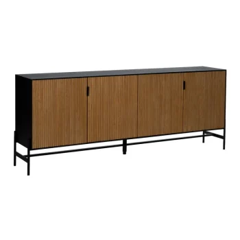IXIA Muebles De Salón^Aparador Orleans 4 Puertas Negro - Natural 204 X 81,5 X 40 Cm