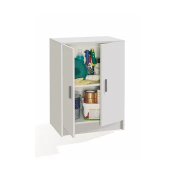 FORES Mueble Auxiliar Cocina^Armario Bajo Multiusos 2 Puertas Blanco Use