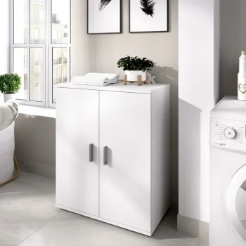 DEKIT Mueble Auxiliar Cocina^Armario Bajo Multiusos 2 Puertas Fit 61 X 80 X 35 Cm