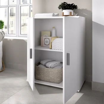 DEKIT Mueble Auxiliar Cocina^Armario Bajo Multiusos 2 Puertas Fit 61 X 80 X 35 Cm