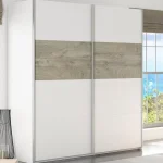 FORES Armarios Blancos|Armarios Puertas Correderas^Armario De Puertas Correderas Oikos ARM182A Blanco Artik - Roble Alaska 180 X 200 X 60 Cm