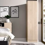 DEKIT Armarios Roperos^Armario Essen 1 Puerta Estrecho Roble Natural 41 X 52 X 184 Cm