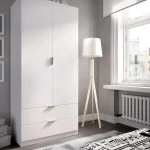 DEKIT Armarios Blancos|Armarios Roperos^Armario Essen 2 Puertas 2 Cajones Blanco 81 X 184 X 52 Cm