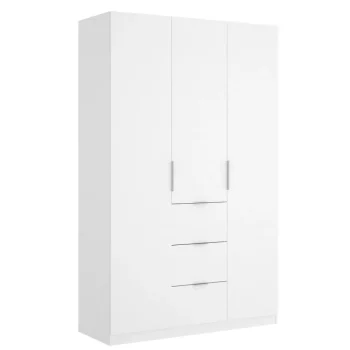 DEKIT Armarios Blancos|Armarios Con Cajones^Armario Essen 3 Puertas Y 3 Cajones Contenedores Blanco 135 X 204 X 52 Cm