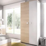 DEKIT Armarios Juveniles^Armario Juvenil De Dos Puertas Dina Blanco - Roble Natural 90 X 205 X 52 Cm