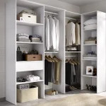 DEKIT Armarios Blancos|Armarios Esquineros^Armario Rincón Adaptable Suit Blanco 198 - 248 X 187 X 80 Cm
