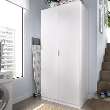 DEKIT Armarios Blancos|Armarios Roperos^Armario Ropero Essen 2 Puertas Blanco 81x 184 X 52 Cm