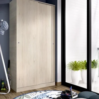 DEKIT Armarios Puertas Correderas^Armario Slide 2 Puertas Correderas Roble Natural 100 X 204 X 50 Cm