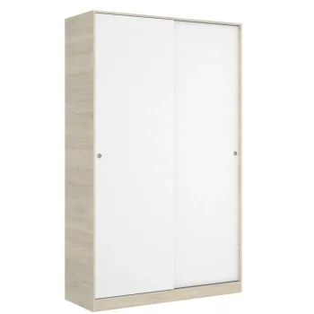 DEKIT Armarios Puertas Correderas^Armario Slide 2 Puertas Correderas Roble Natural - Blanco 120 X 204 X 50 Cm
