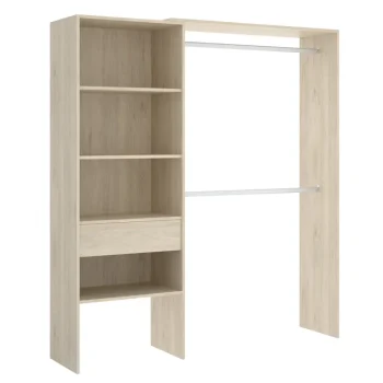 DEKIT Armarios Roperos|Armarios Con Cajones^Armario Vestidor A Medida Suit Con Cajón Roble Natural 110 - 160 X 187 X 40 Cm