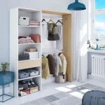 FORES Armarios Blancos^Armario Vestidor Madrid Blanco - Roble 158 X 187 X 40 Cm