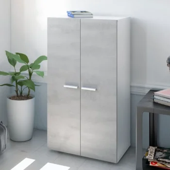 FORES Zapateros^Armario Zapatero Star, Blanco - Cemento 55 X 103 X 36 Cm