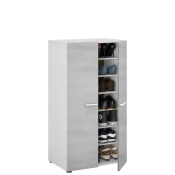 FORES Zapateros^Armario Zapatero Star, Blanco - Cemento 55 X 103 X 36 Cm