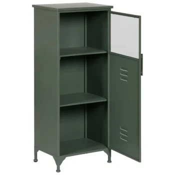 IXIA Armario Salón^Auxiliar Vitrina 1 Puerta Industrial Verde Menta 48 X 116 X 35 Cm