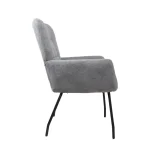 NAKURA Sillones^Butaca Olenka Tapizado Capitoné Water Repellent Gris- Negro 71,5 X 94 X 68 Cm