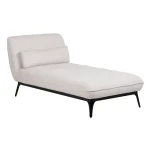 IXIA Chaise Longues^Chaise Longue Tapizado En Crema Con Patas Metálicas 168 X 90 X 82 Cm