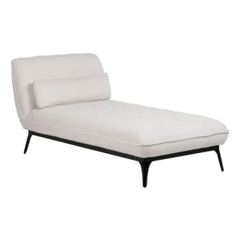IXIA Chaise Longues^Chaise Longue Tapizado En Crema Con Patas Metálicas 168 X 90 X 82 Cm