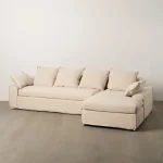 IXIA Chaise Longues^CHAISE-LOUNGER CREMA TEJIDO-MADERA 300 X 161 X 90 CM