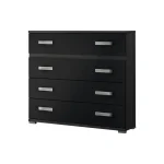 DISTRIGAL C贸modas^Cómoda Cuatro Cajones Magic Ceniza Negro 89 X  89,6 X 39,6