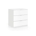 FORES C贸modas^Cómoda Low Cost Blanca 3 Cajones 77 X  80 X 38 Cm