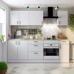FORES Cocinas Completas Modernas^Cocina Completa 240 Cm Barcelona Blanco Brillo - Roble Canadian 240 X 211 X 60 Cm
