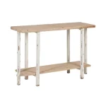 IXIA Mesas Consola^CONSOLA NATURAL-BLANCO MADERA DE ABETO 120 X 40 X 80 CM