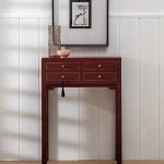 IXIA Mesas Consola^Consola "Oriente" Teja DM Y Madera De Abeto Con Detalles Dorados 85 X 26 X 85 Cm