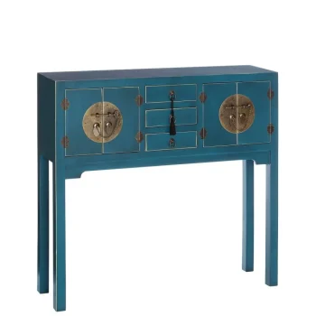 IXIA Mesas Consola^Consola Recibidor De 4 Puertas Y 3 Cajones Oriente, Azul