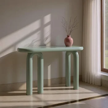 IXIA Mesas Consola^Consola Recibidor Moderna En DM Lacado Color Verde 120 X 80 X 35 Cm