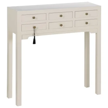 IXIA Mesas Consola^Consola Recibidor Oriente Blanca 6 Cajones 85 X 85 X 26 Cm