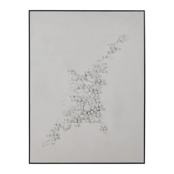 IXIA Cuadros^Cuadro Abstracto Pintado A Mano Blanco 90 X 120 Cm