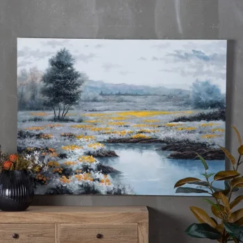 IXIA Cuadros^Cuadro De Paisaje En Lienzo Con Bastidor De Madera De Pino 120 X 90 X 3,5 Cm