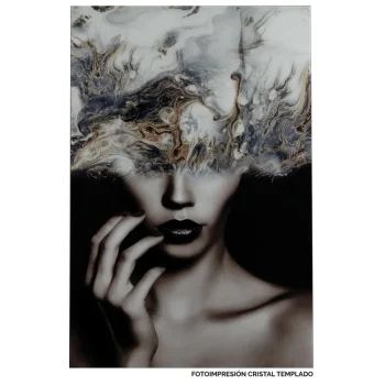 IXIA Cuadros^Cuadro En Cristal Templado De Mujer Abstracta 80 X 120 X 4 Cm