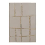 IXIA Cuadros^Cuadro En Relieve Multicolor Moderno Con Detalles Dorados 80 X 80 X 3,5 Cm