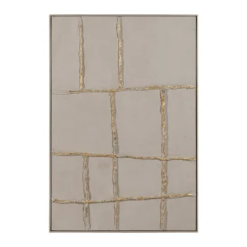 IXIA Cuadros^Cuadro En Relieve Multicolor Moderno Con Detalles Dorados 80 X 80 X 3,5 Cm