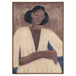 IXIA Cuadros^Cuadro Impresión Con Acabado A Mano “Mujer En Pausa” 75 X 100 X 4 Cm