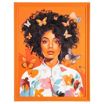 IXIA Cuadros^Cuadro Pintado A Mano Mujer Mariposas 100 X 130 X 3,5 Cm