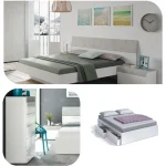 Dormitorios Juveniles Completos^Dormitorio Tekkan, Cabecero De Cama Con Dos Mesitas, Cama 4 Cajones Y Sinfonier