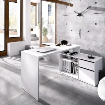 DEKIT Escritorios Esquineros Juveniles|Escritorios Juveniles Blancos^Escritorio Angular Rox Con Cajón Blanco 139 X 75 X 92 Cm