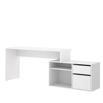 DEKIT Escritorios Esquineros Juveniles|Escritorios Juveniles Blancos^Escritorio Angular Rox Con Cajón Blanco 139 X 75 X 92 Cm