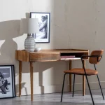 IXIA Escritorios Juveniles Minimalistas|Escritorios De Madera Juveniles^Escritorio Con 1 Cajón Apricot En Madera De Mango Color Natural 110 X 76 X 50 Cm